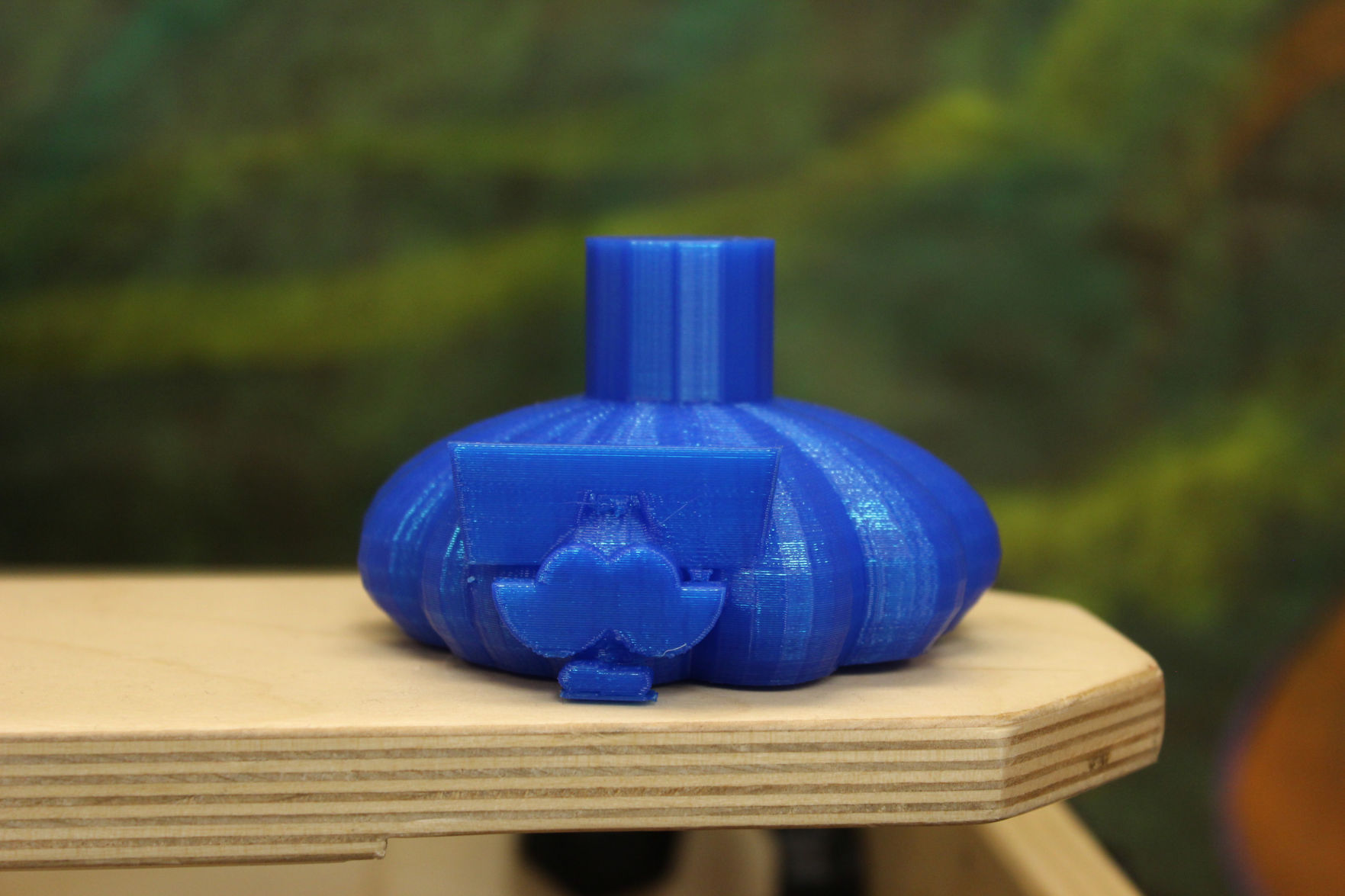 Blue printed pumpkin